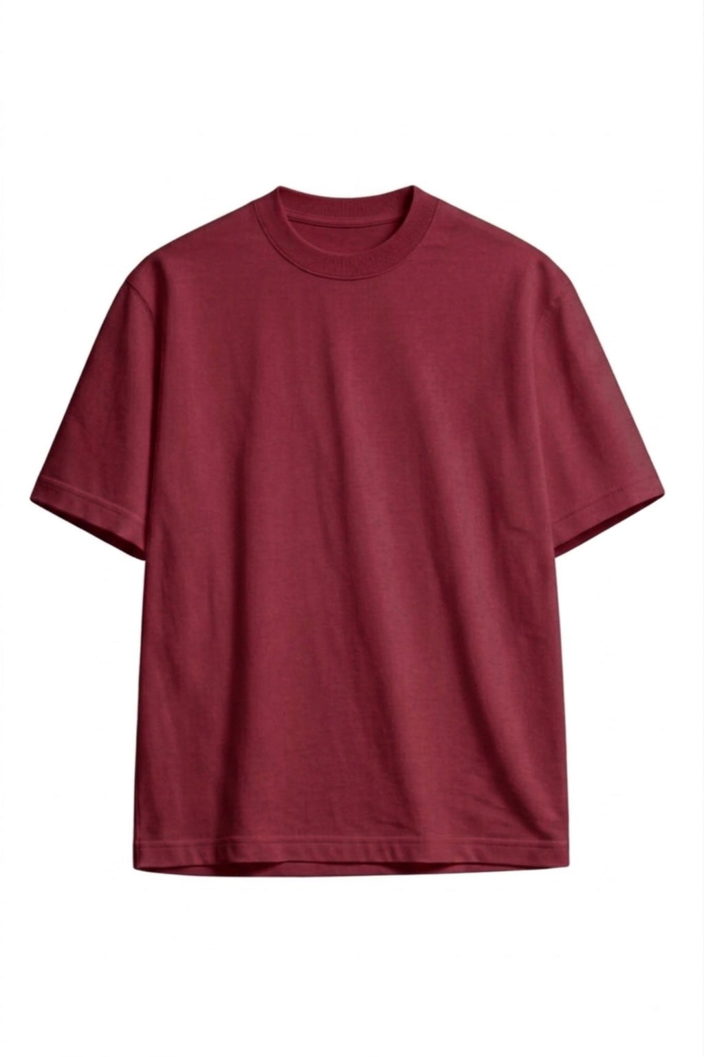 Camiseta Algodón Peruano Semi Oversize Vino TInto
