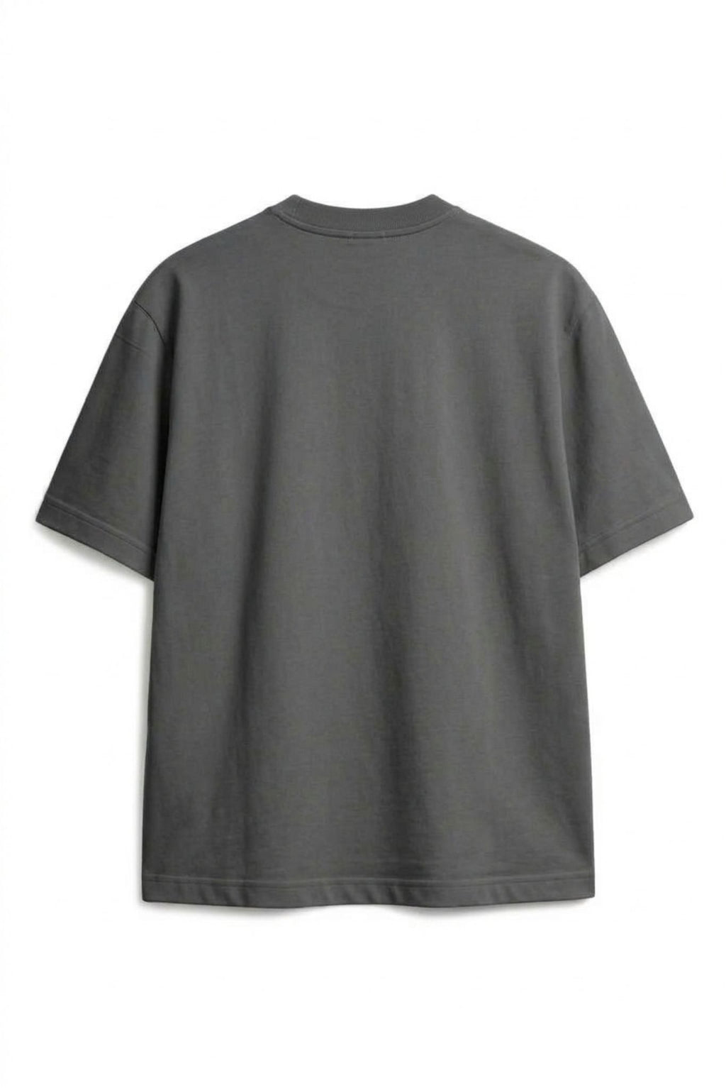Camiseta Algodón Peruano Semi Oversize Gris Oscuro Para Personalizar