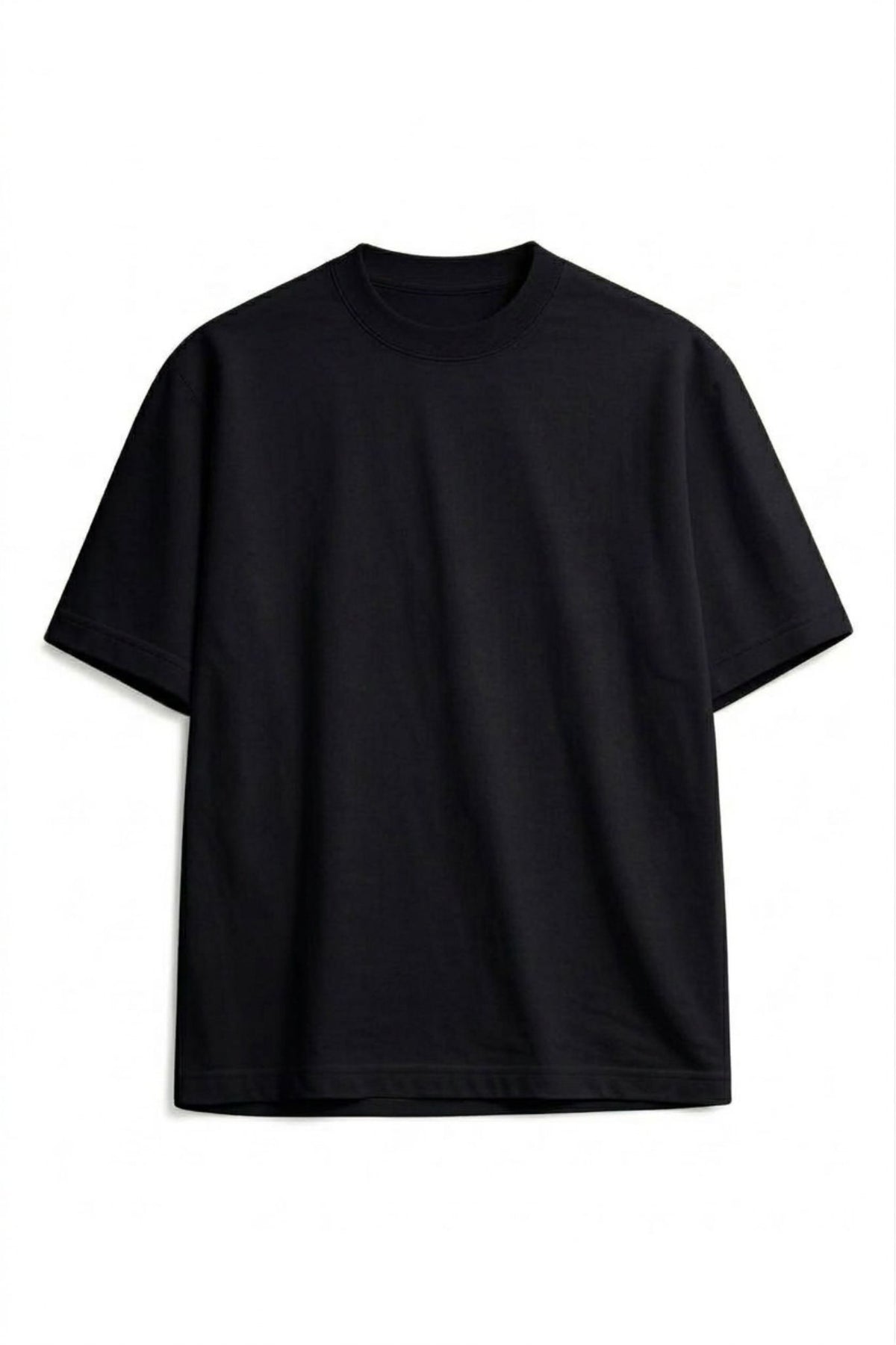 Camiseta Algodón Peruano Semi Oversize Negra