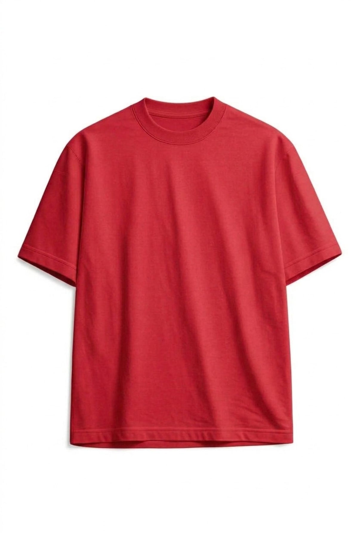 Camiseta Algodón Peruano Semi Oversize Rojo Para Personalizar
