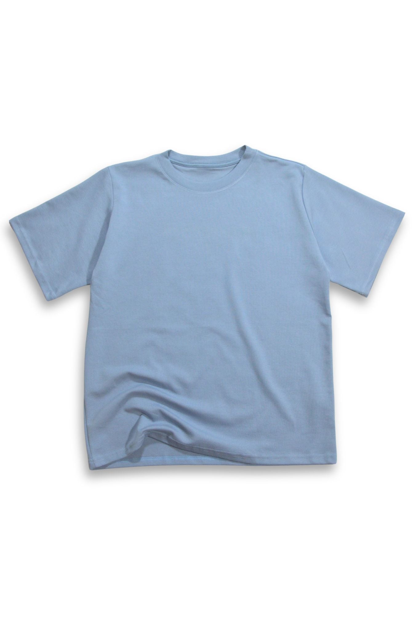 Camiseta Básica Qatar Semi Oversize Azul Celeste