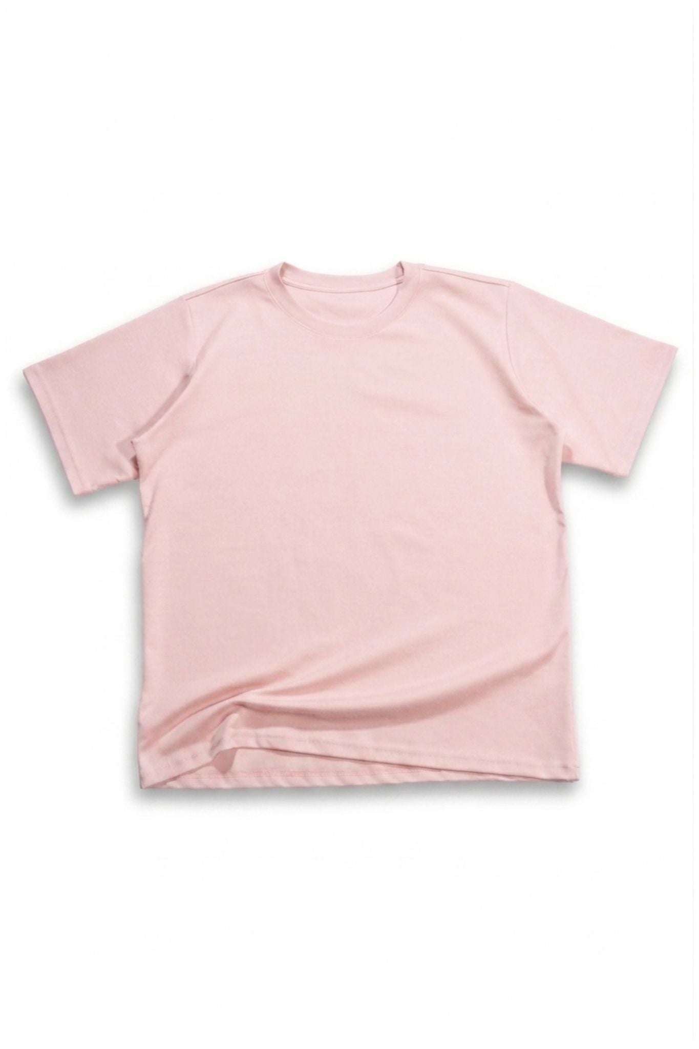 Camiseta Básica Qatar Semi Oversize Rosado Claro