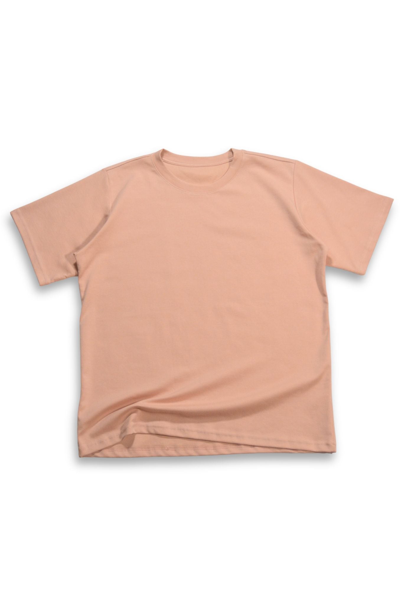 Camiseta Básica Qatar Semi Oversize Rosado Nude
