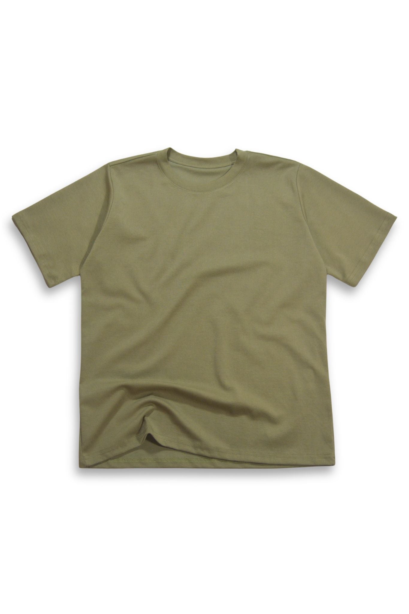 Camiseta Básica Qatar Semi Oversize Verde Oliva